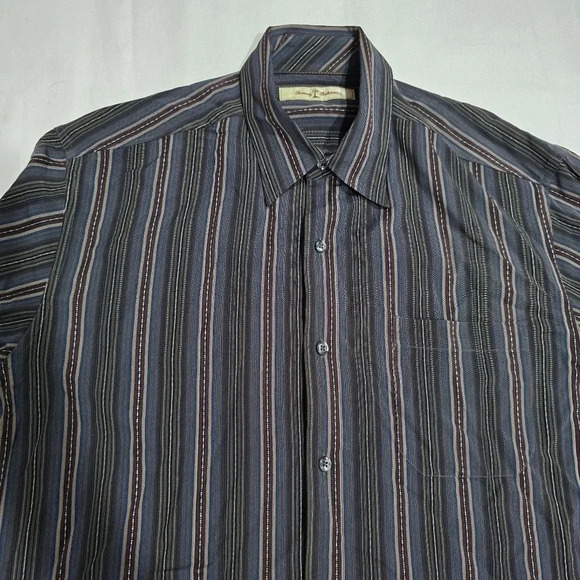 Tommy Bahama Shirt Mens Large Button Down Striped Multicolor - Picture 3 of 8
